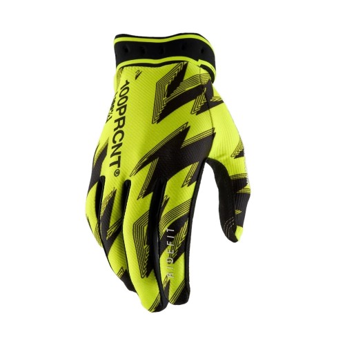 100% - RIDEFIT GLOVE - FLUO YELLOW BLACK