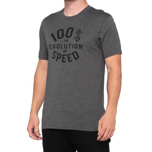 100% - SHIRT - EVOLVE T-SHIRT CHARCOAL HEATHER