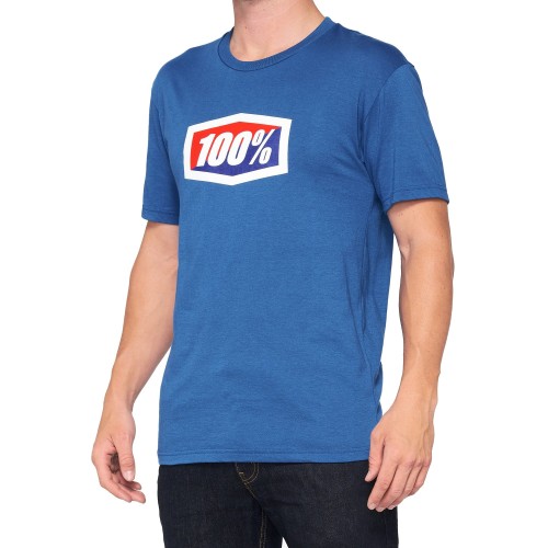 100% - SHIRT - OFFICIAL T-SHIRT BLUE