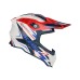 ACERBIS - AIRSTRIKE-X HELMET WHITE BLUE RED