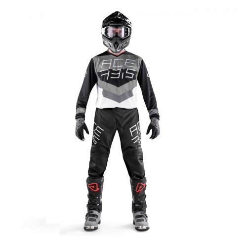 ACERBIS - MX TRACK JERSEY SET - BLACK PANT BLACK/GREY JERSEY