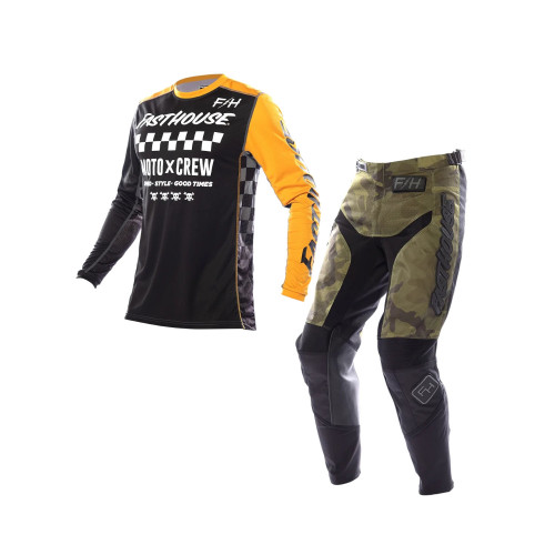 FASTHOUSE - YOUTH GRINDHOUSE ALPHA JERSEY BLACK AMBER - GRINDHOUSE PANTS CAMO