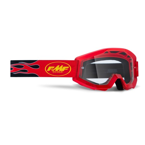 FMF - POWERCORE GOGGLES - FLAME RED CLEAR LENS